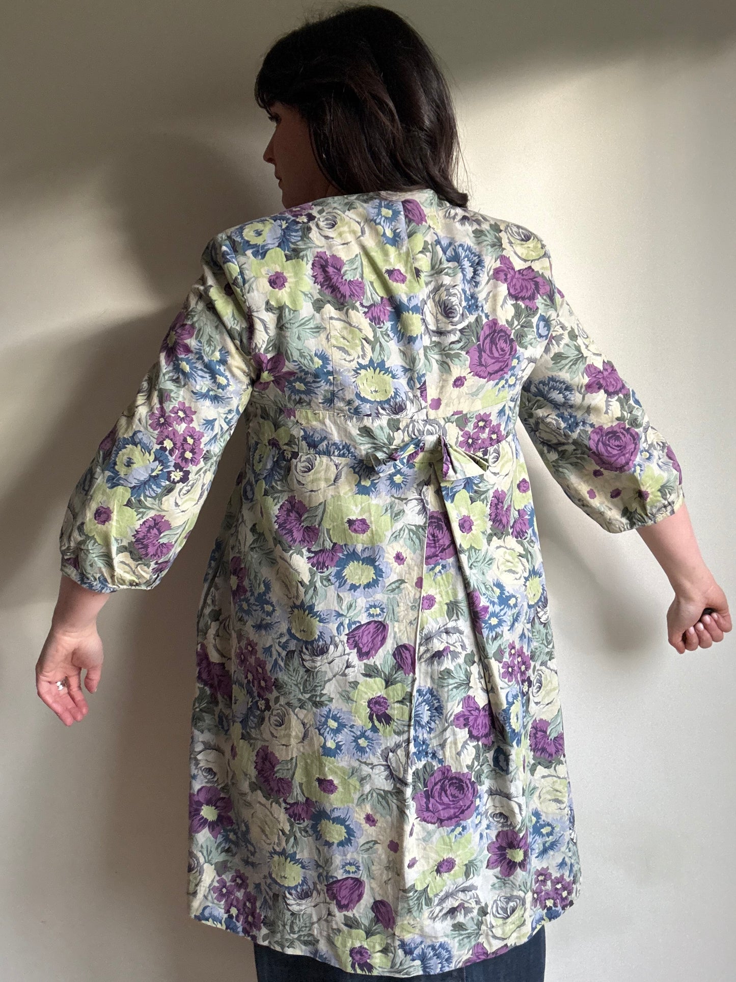 Cabbages & Roses Floral Cotton Dress Coat, 12-14