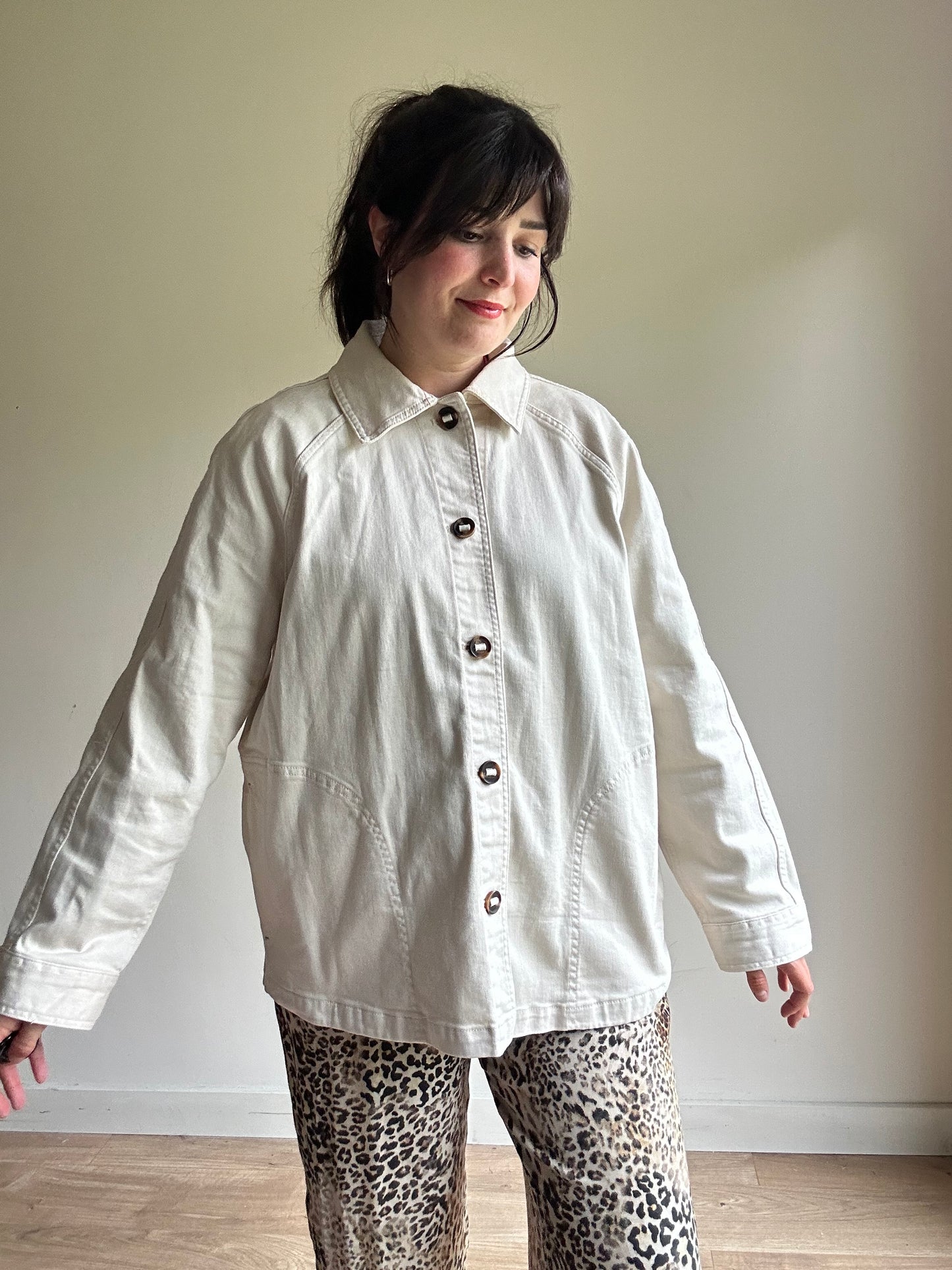 White Stuff Eden Denim Relaxed Jacket, 18R