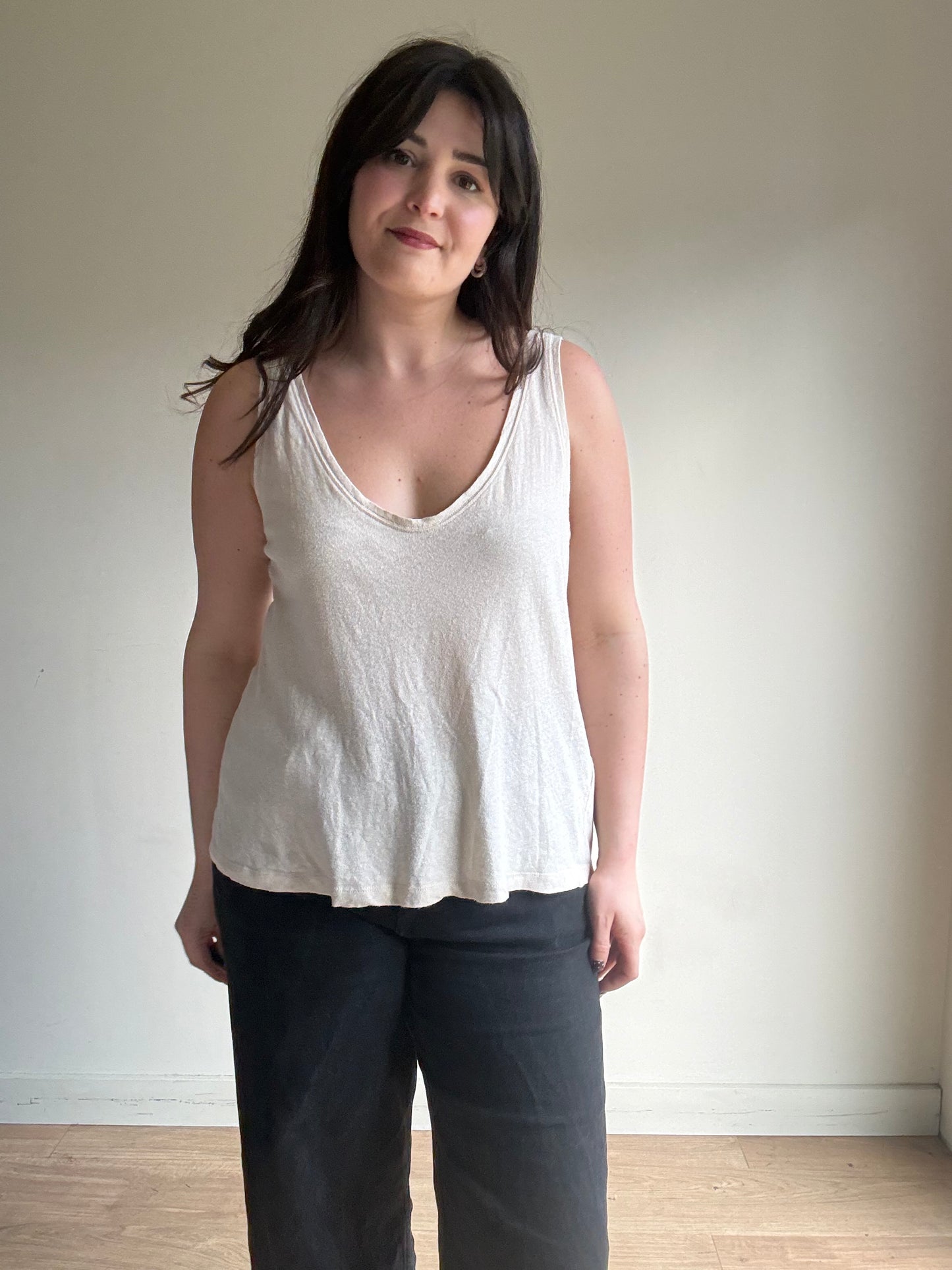 & Other Stories Linen Blend Vest Top, M