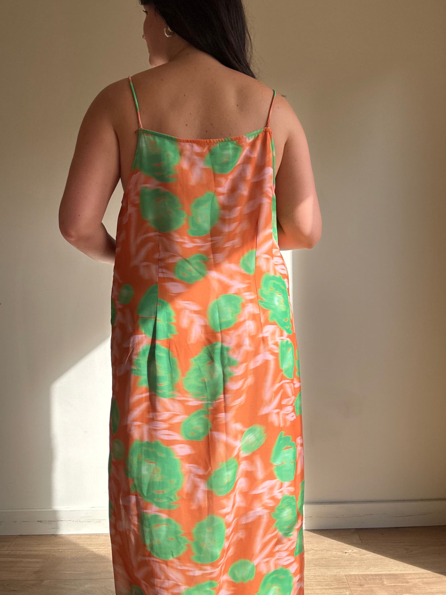 Ganni Crepe Printed Midi Dress, 44