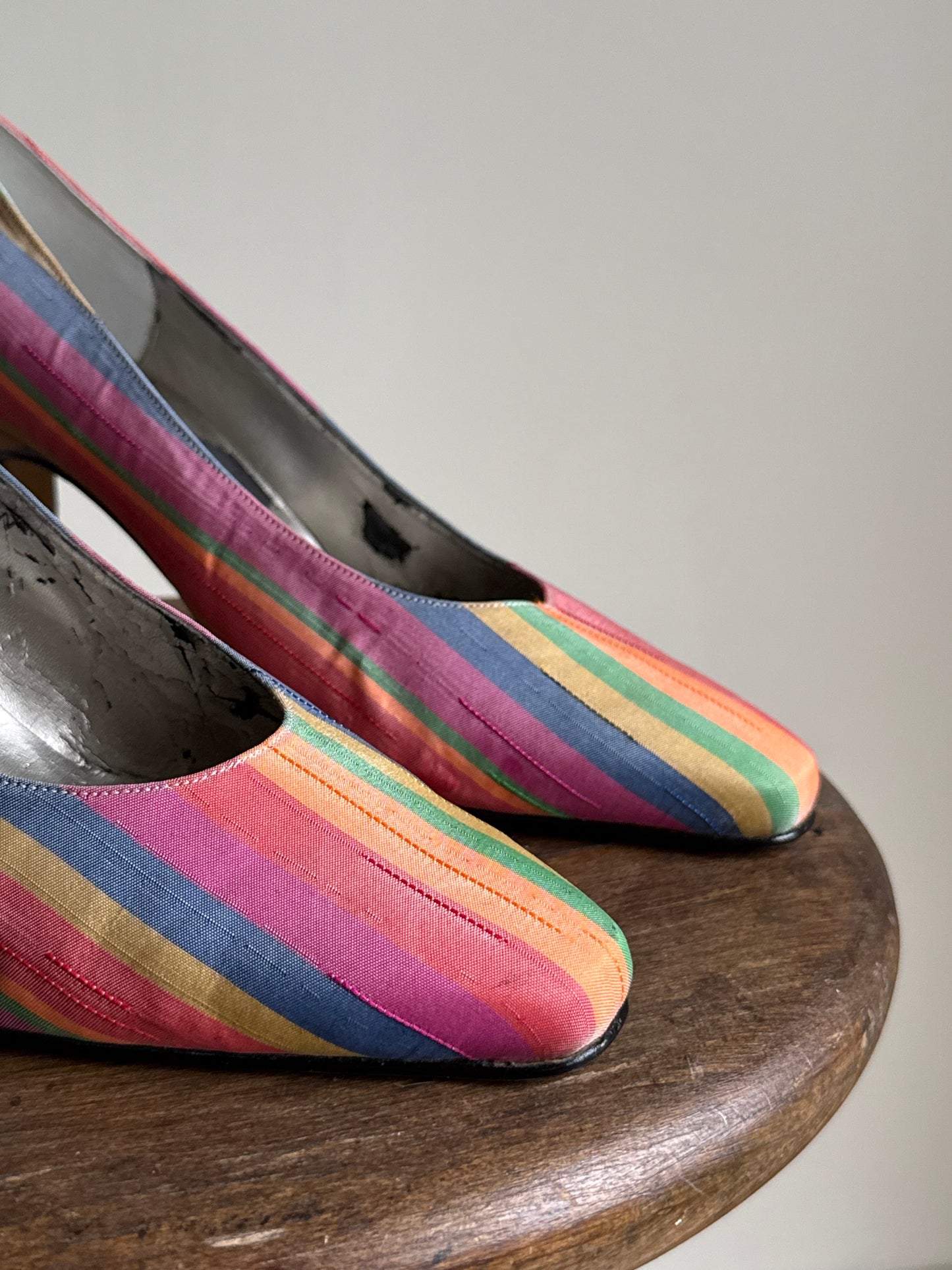 Ros Hommerson Vintage Stripe Heels, 6.5