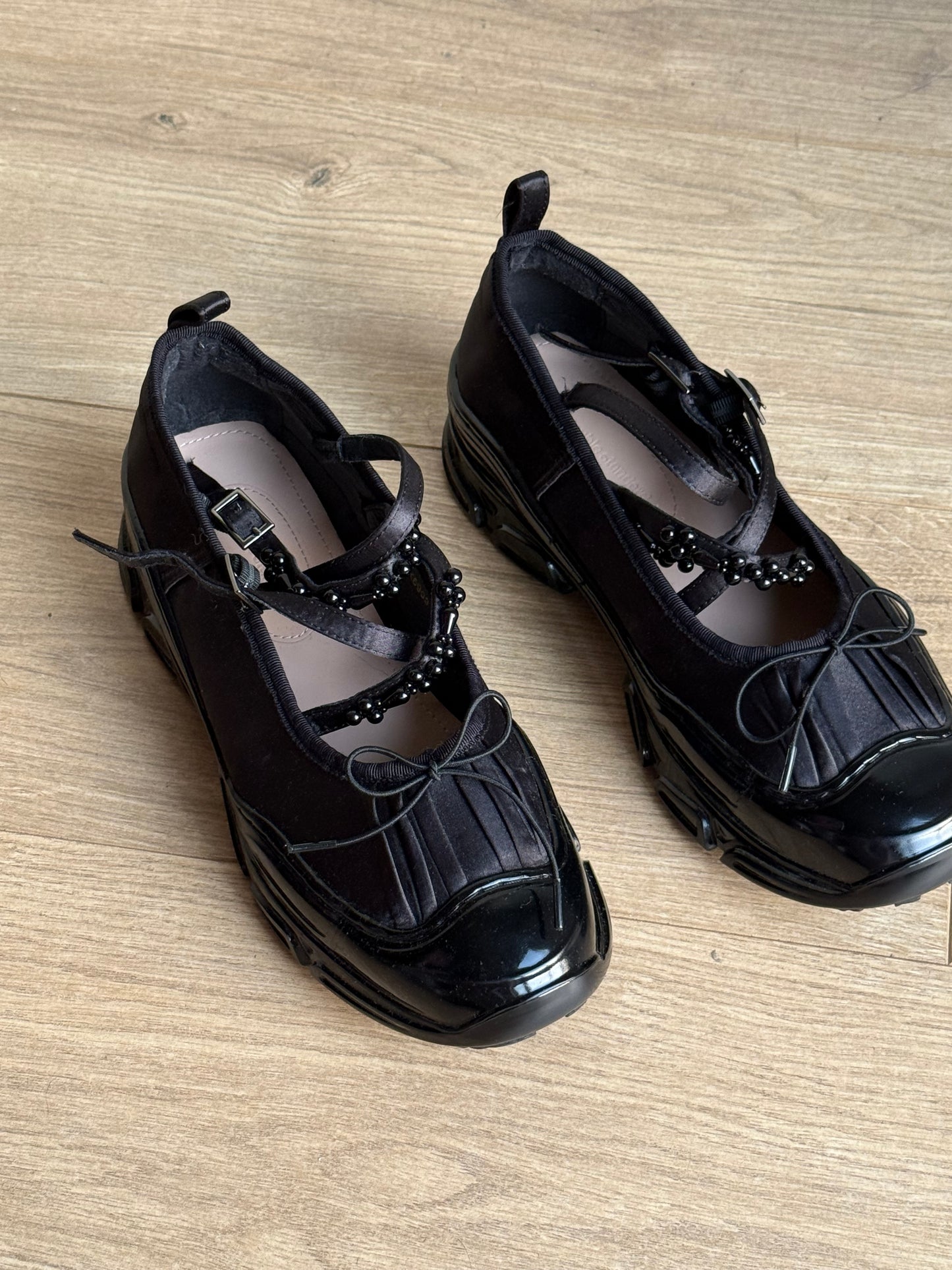 Double Standard Ballet Beaded Sneakers, 40