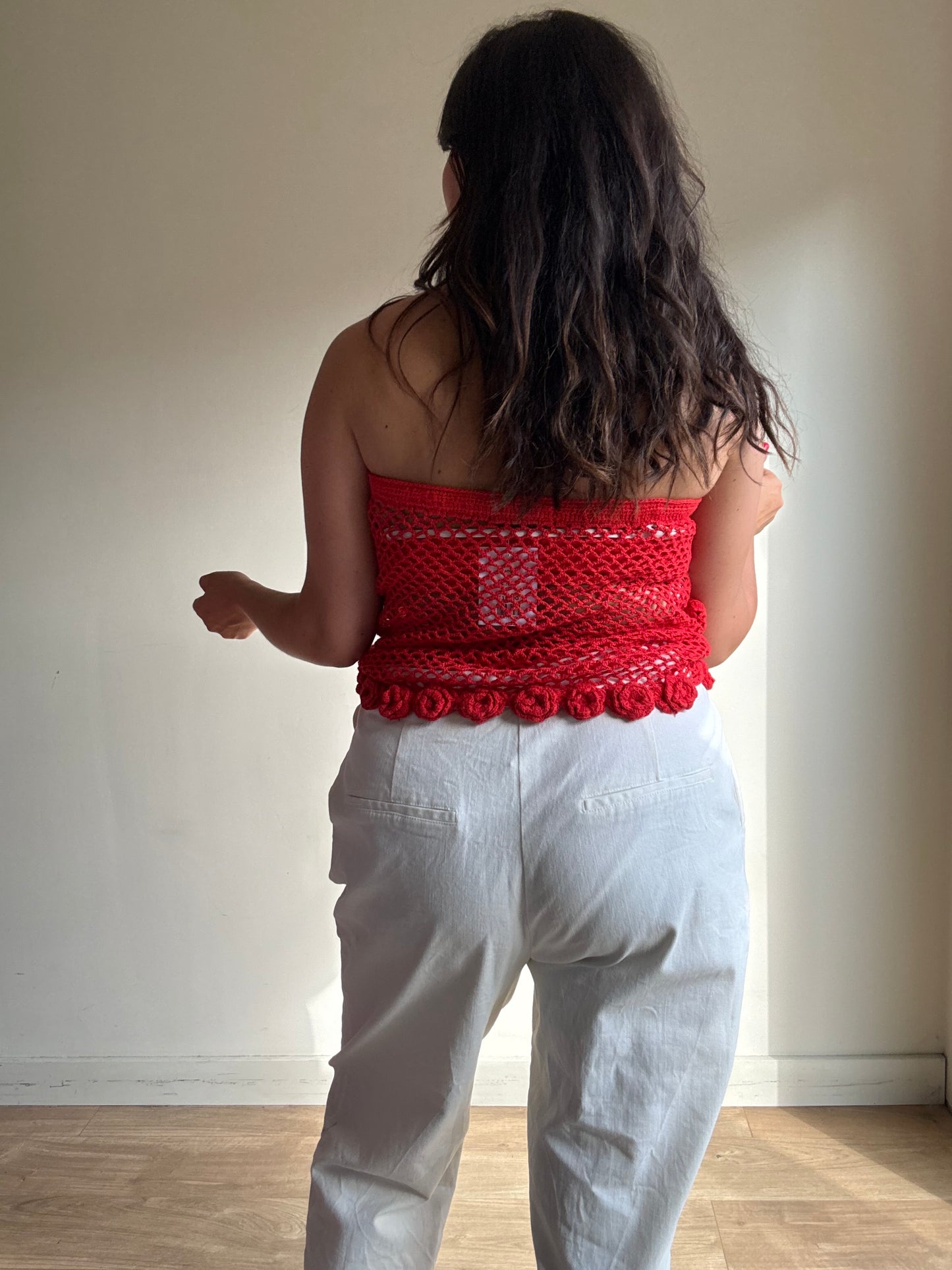 Mango Crochet Knit Strapless Top or Skirt, L