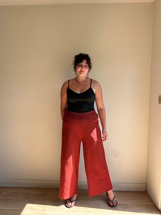 Arket Ribbed Wide Leg Trousers, L/XL