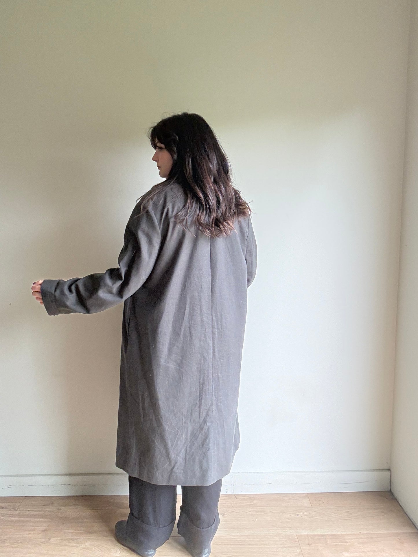 Zara Cotton & Linen Duster Jacket, L