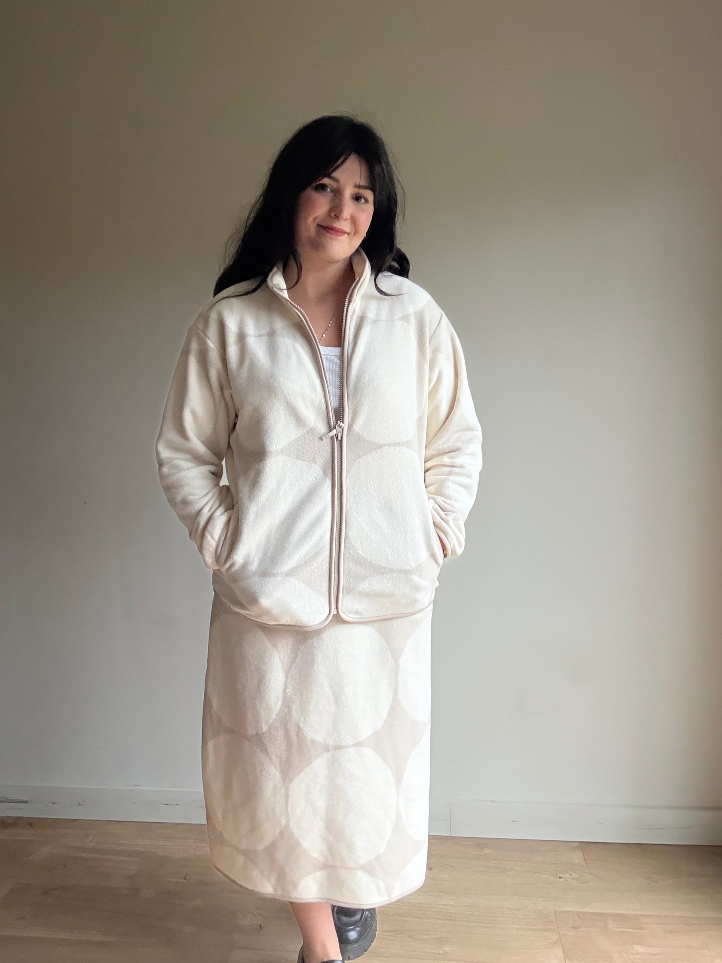 Marimekko Uniqlo Fleece Skirt and Zip-Up Co-Ord, L