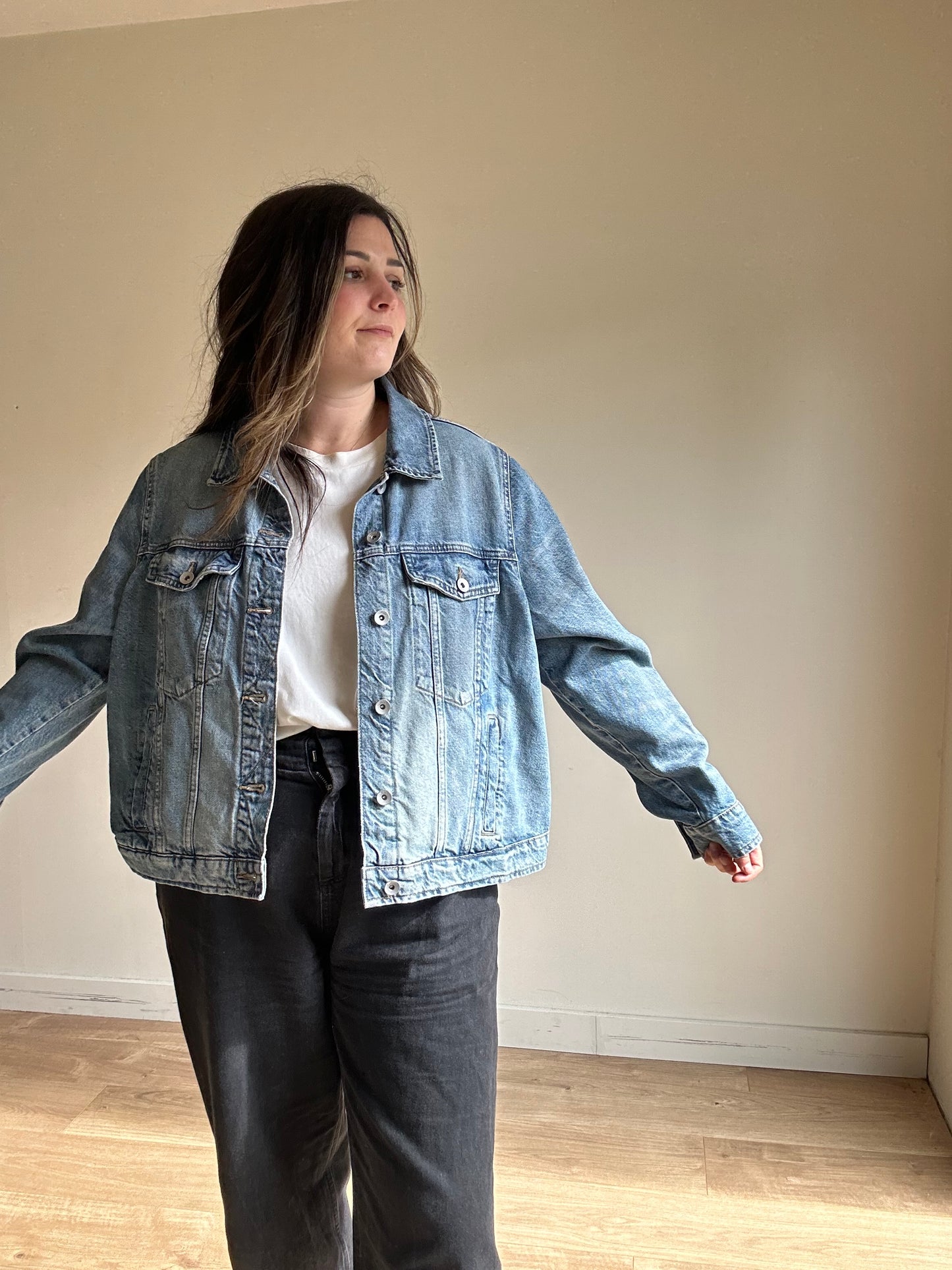 M&S Boxy Denim Jacket, 20