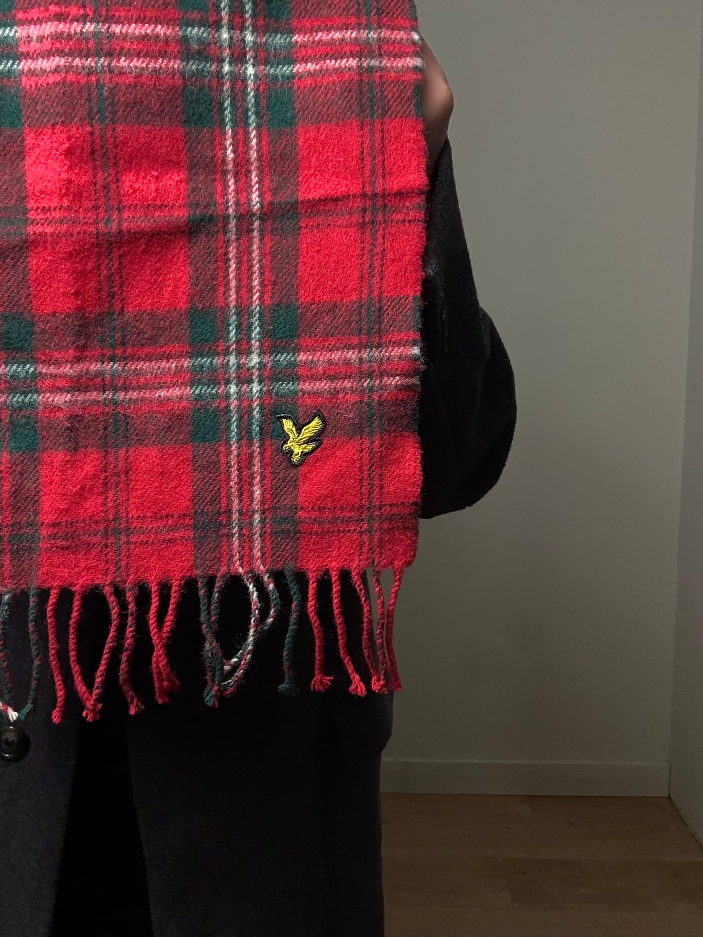 Check Lambswool Scarf, O/S