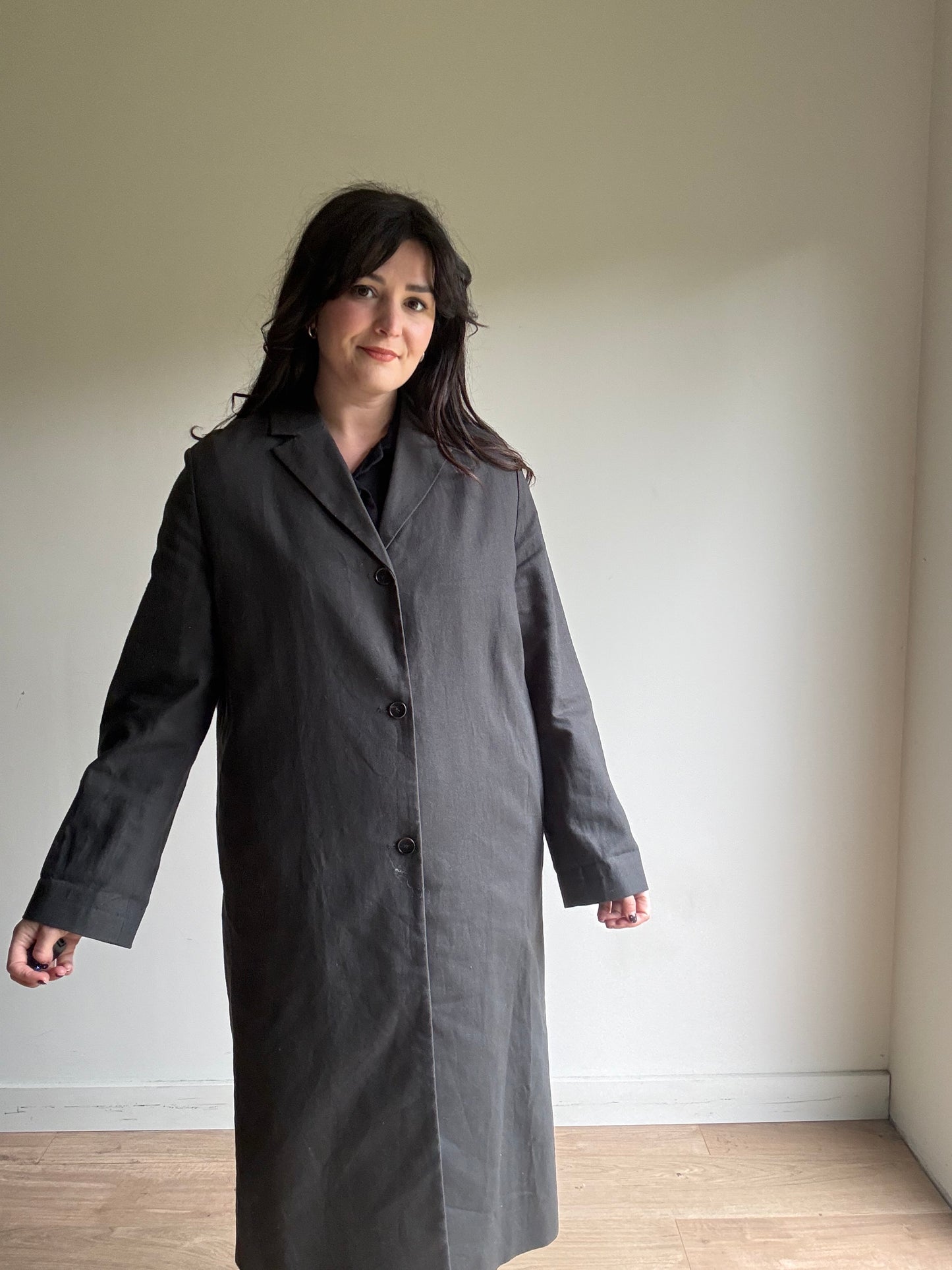 Zara Cotton & Linen Duster Jacket, L