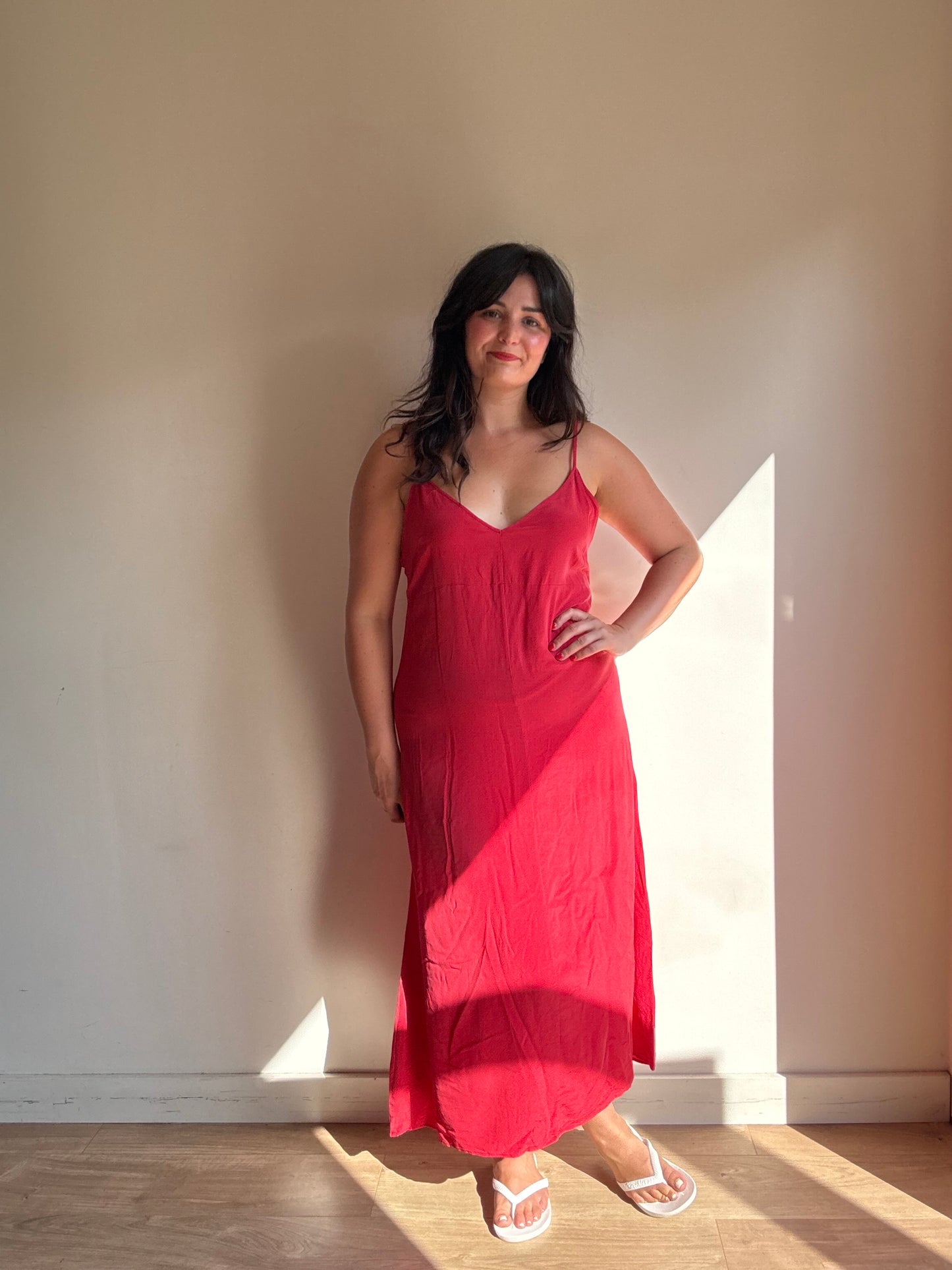 Vic & Bert Pure Silk Slip Dress, M
