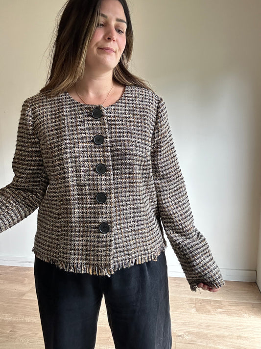 Tweed Style Jacket, XL