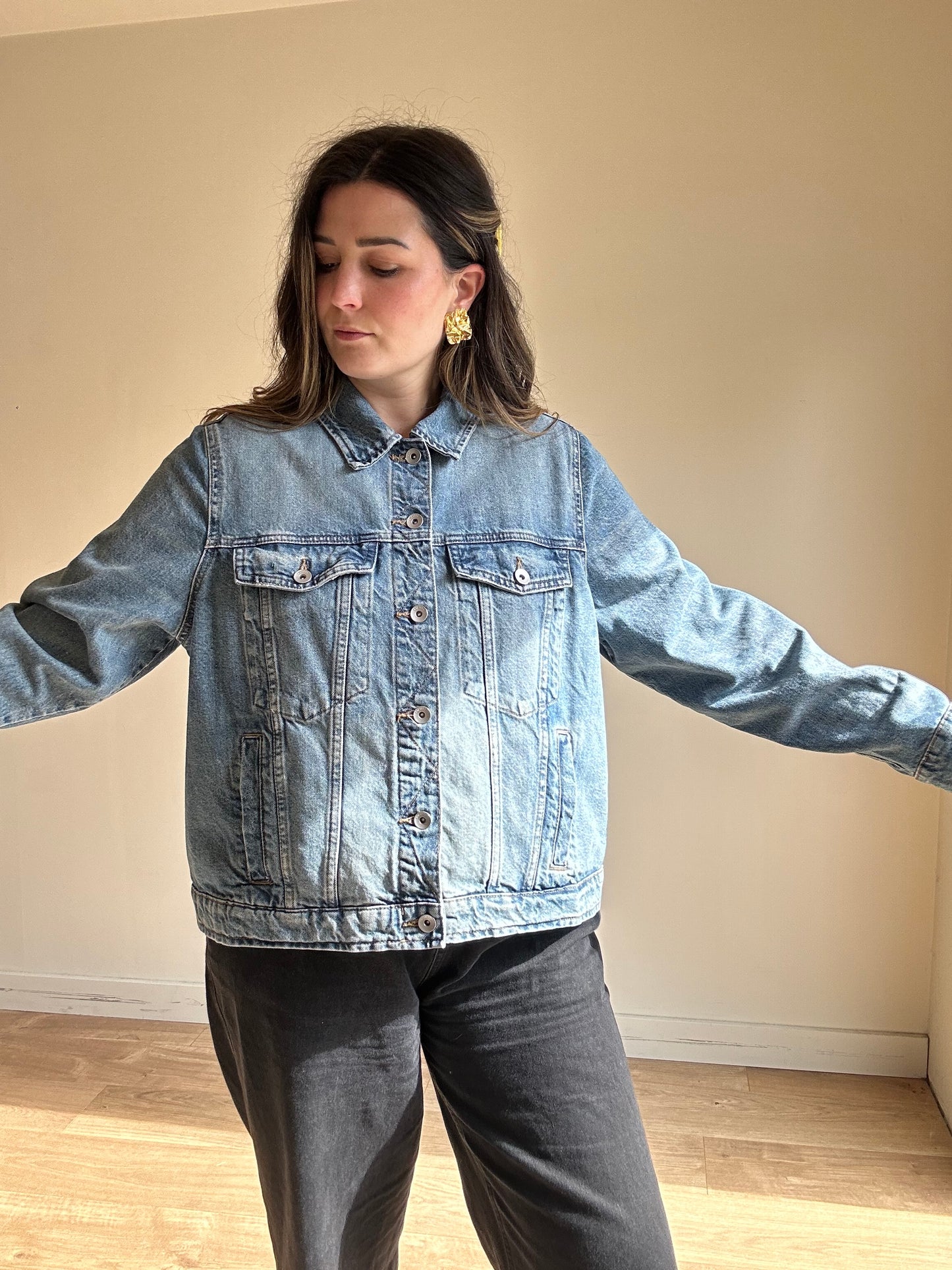 M&S Boxy Denim Jacket, 20