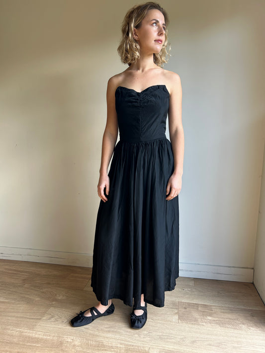 Vintage Boned Strapless Dress, XS