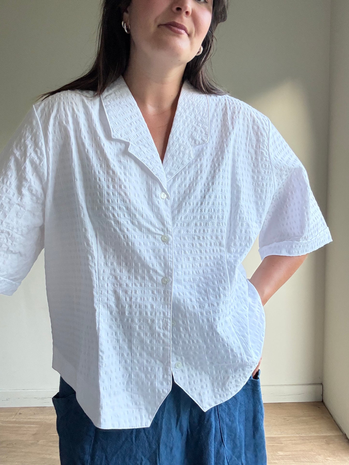 James Meade Cotton Embossed Shirt, 24