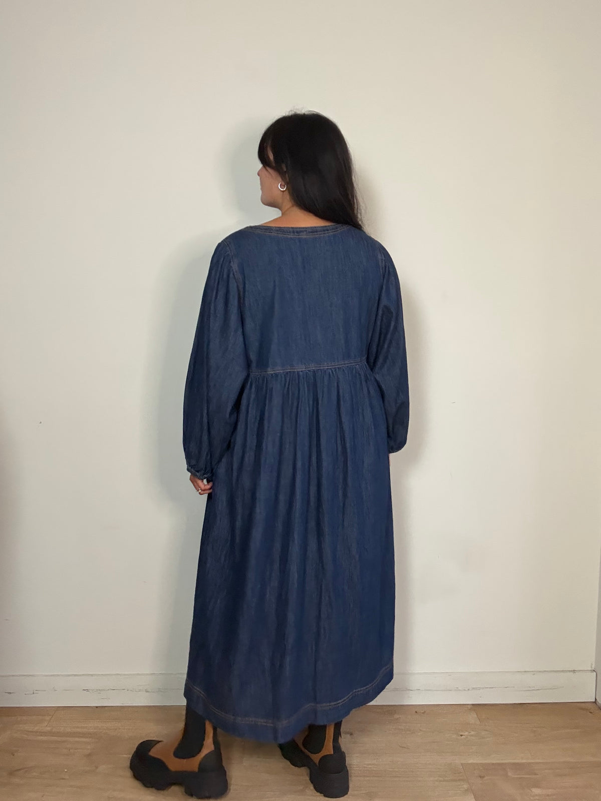 Bonte Amber Denim Tie Front Dress, 12
