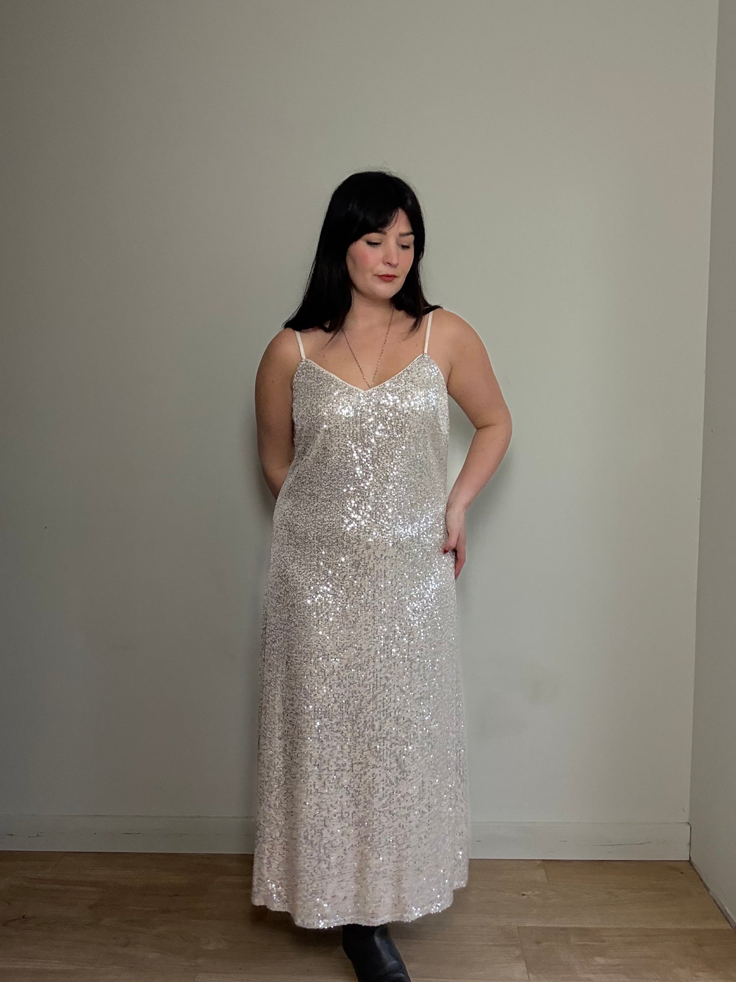 NEW Sequin Maxi Dress, 14