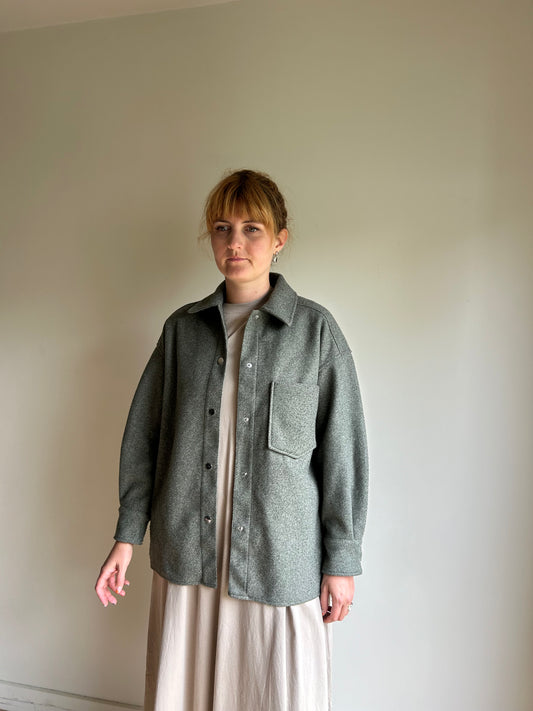 Zara Brushed Shirt Jacket, XS