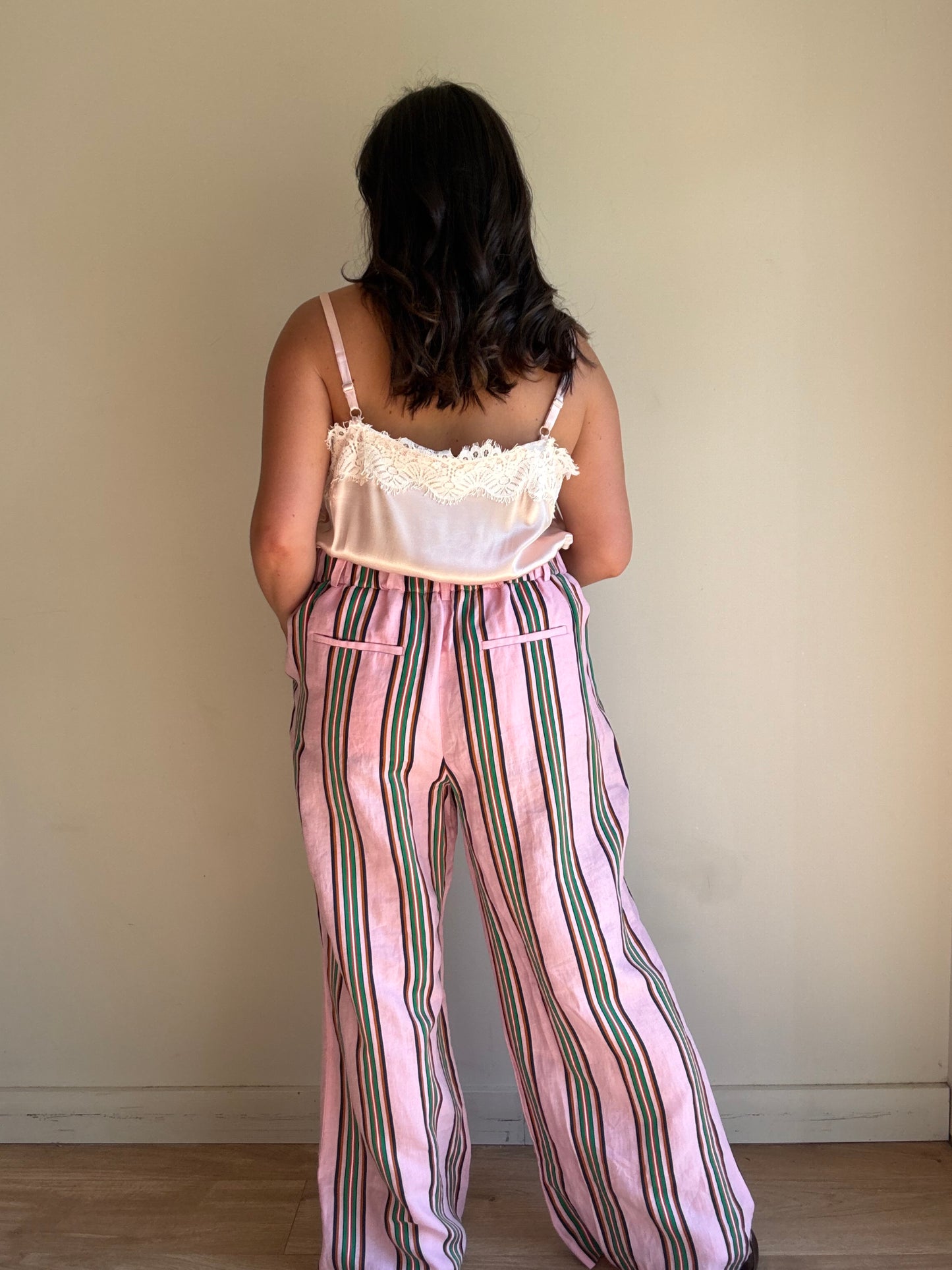 Boden NEW Stripe Linen Suit, 18R
