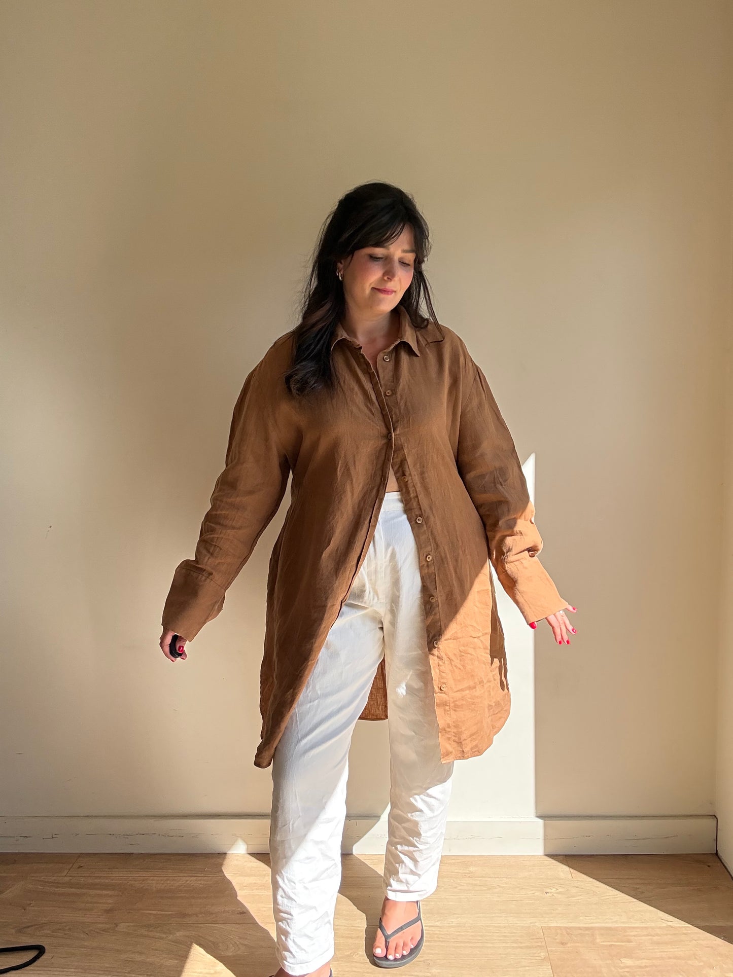 COS Linen Button Up Shirt Dress, 44