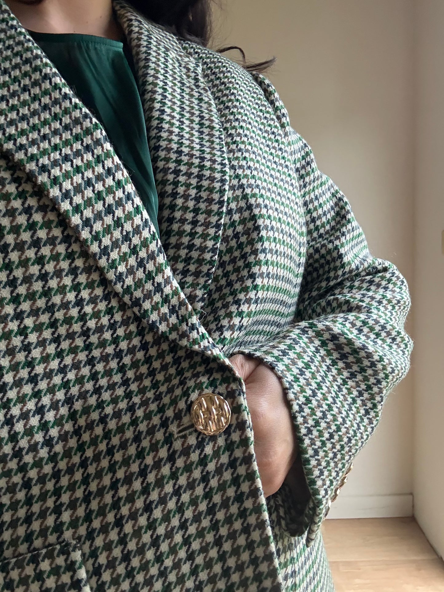 LK Bennett NEW Houndstooth Wool Blazer, 18