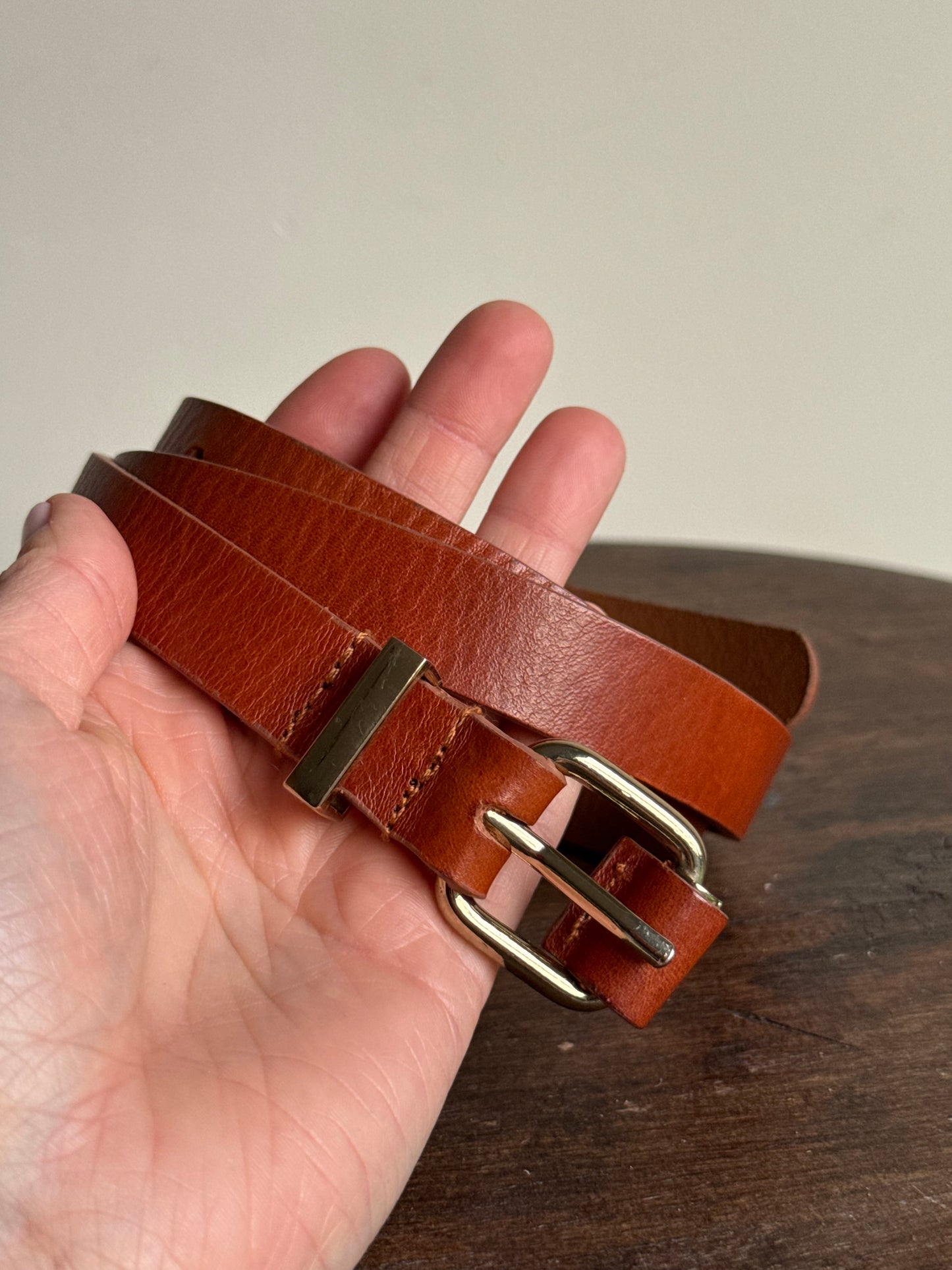 Whistles Leather Slim Belt, S