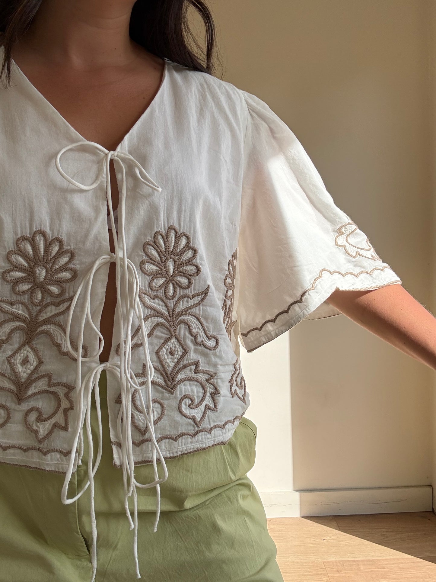 NEW White Stuff Embroidered Blouse, 18