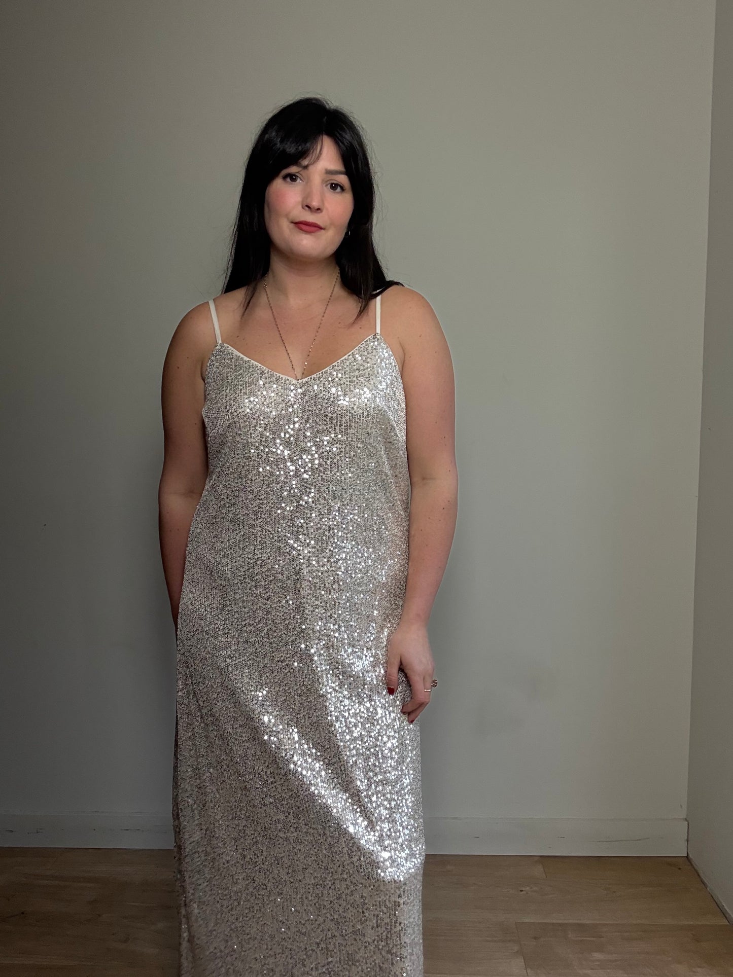 NEW Sequin Maxi Dress, 14