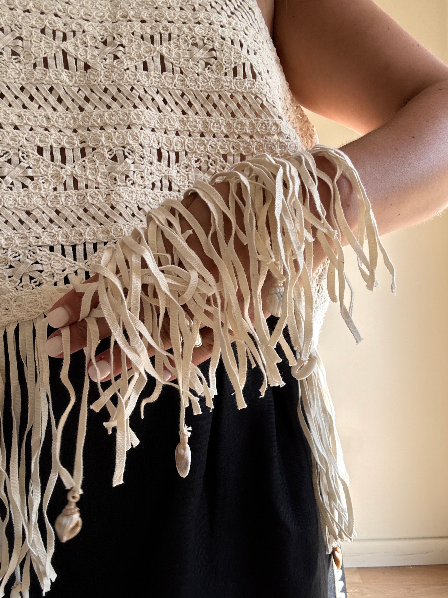 M&S Crochet and Fringe Top, 18
