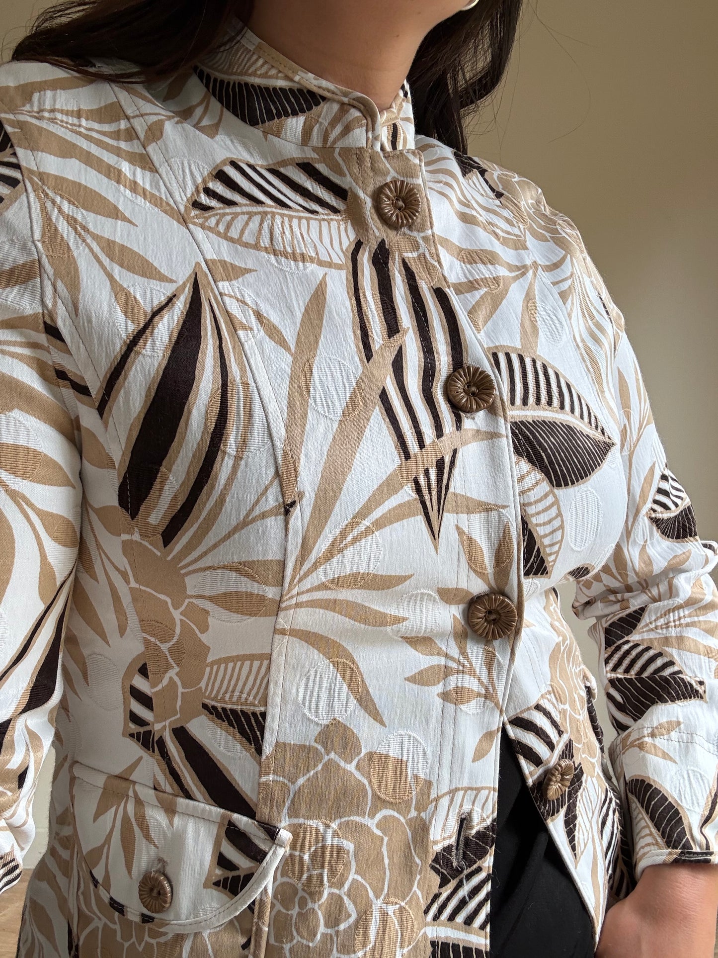 Vintage Marcona Printed Tailored Jacket, S-M