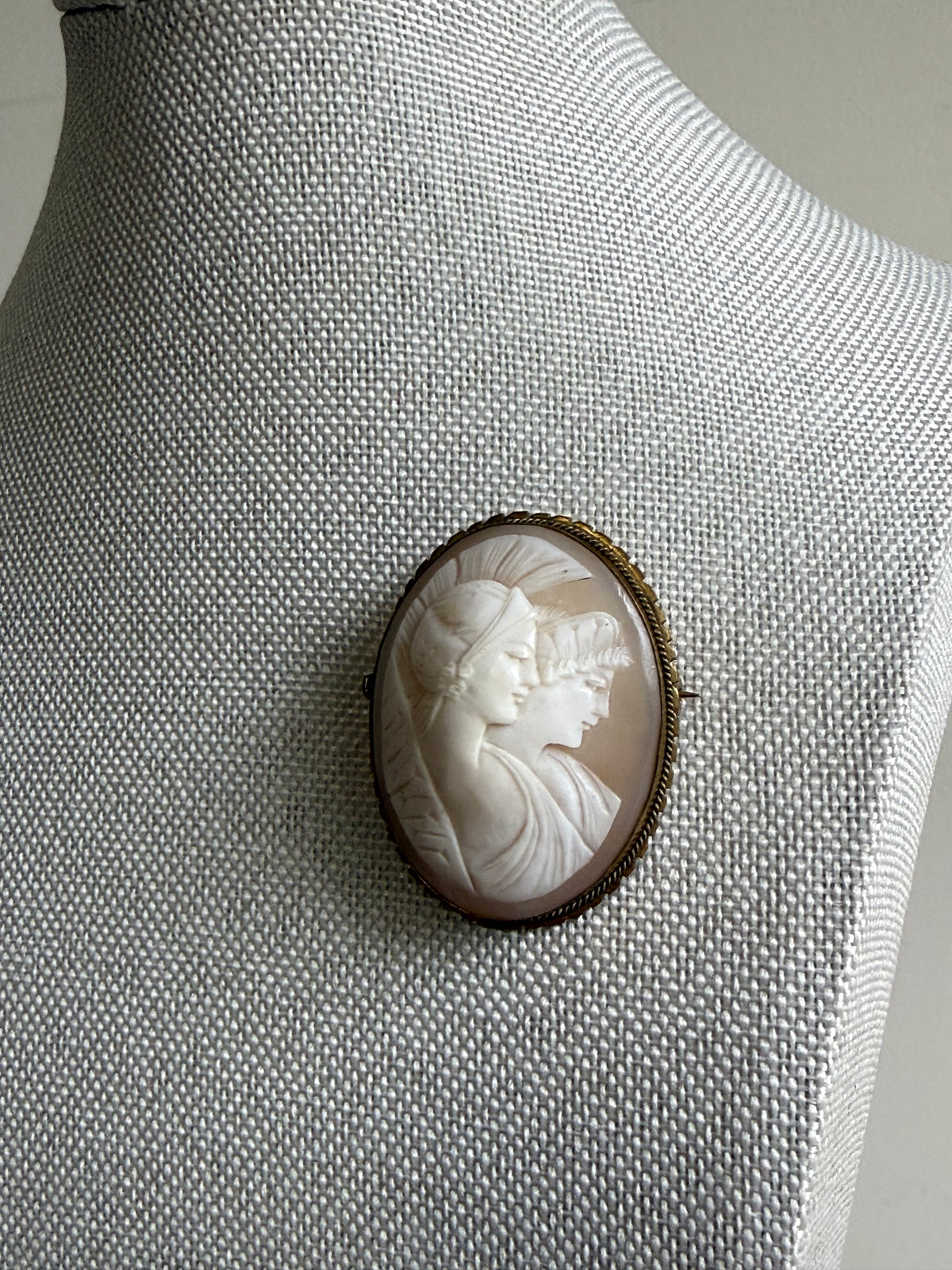 Antique Cameo Shell Brooch