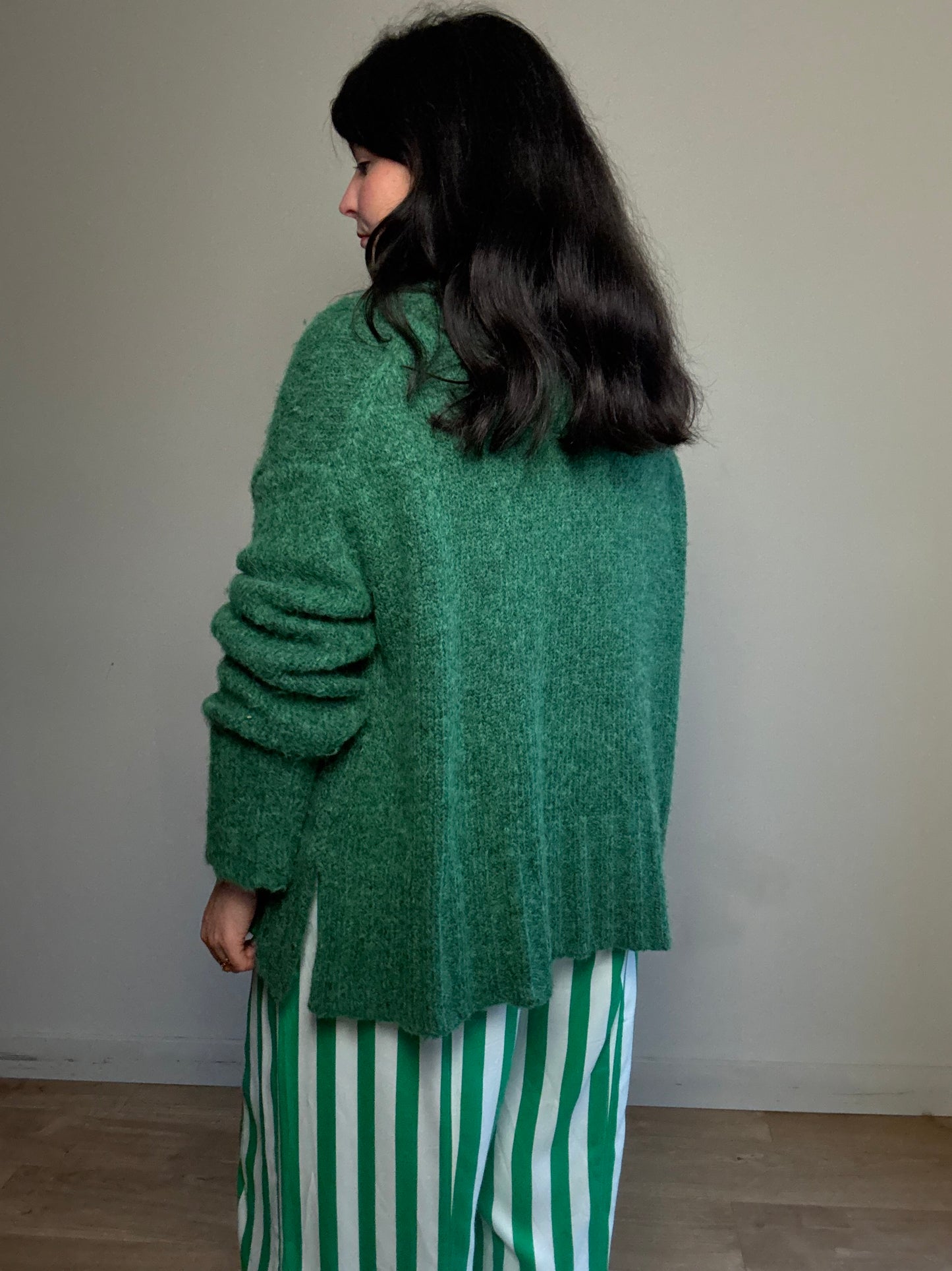 Vic & Bert Wool & Alpaca Funnel Neck Jumper, M/L