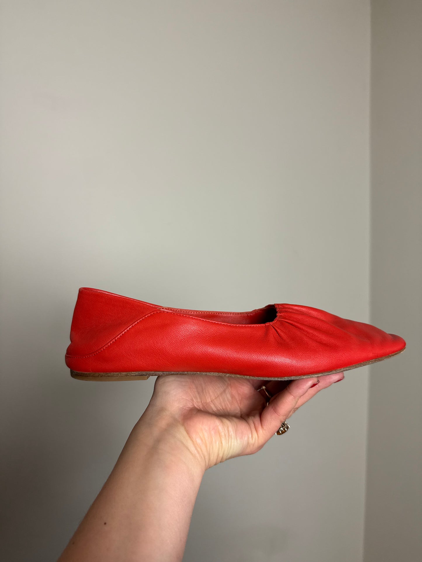 Vince Leather Kali Gathered Flats, 37