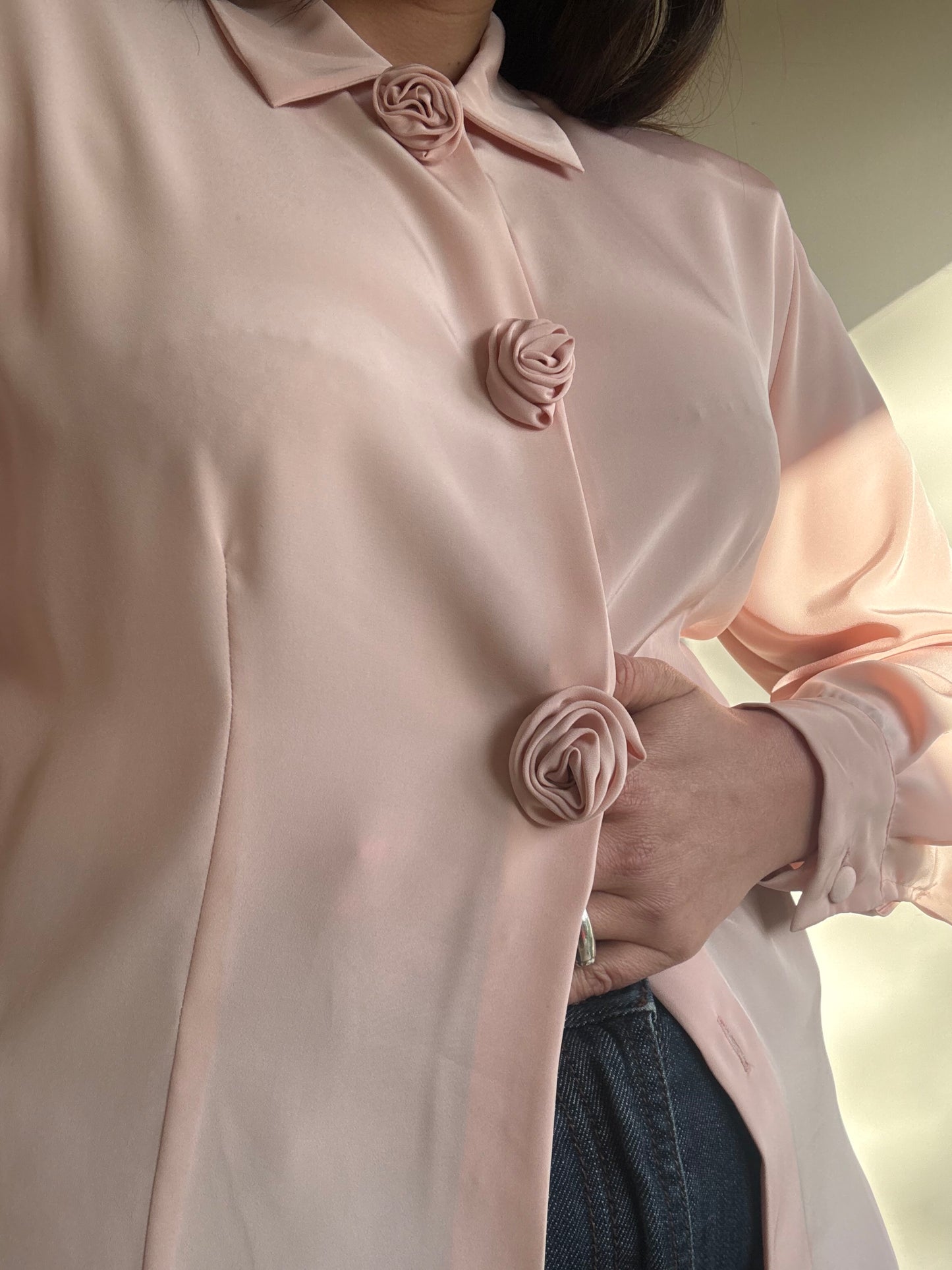 Vintage House of Fraser Rose Buttoned Shirt, 10-12