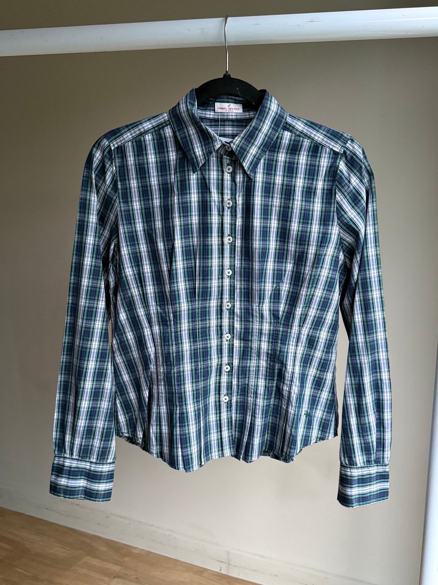 Daniel Hechter Check Gathered Waist Shirt, 10