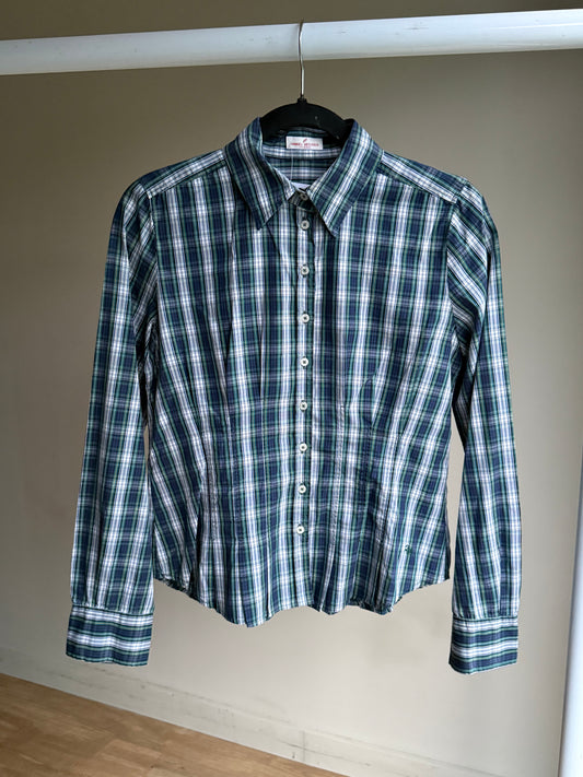 Daniel Hechter Check Gathered Waist Shirt, 10