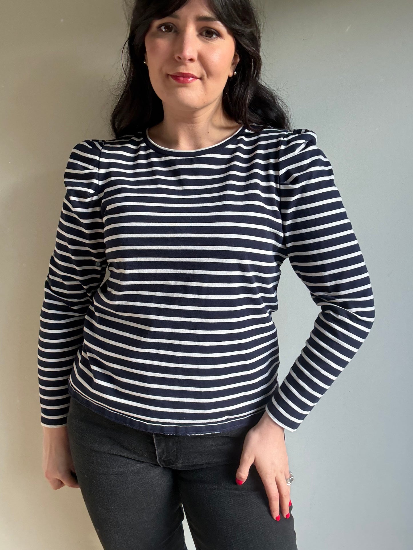 Boden Breton Pleat Sleeve Top, M-L