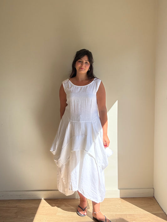 Italian Linen Panelled Dress, L