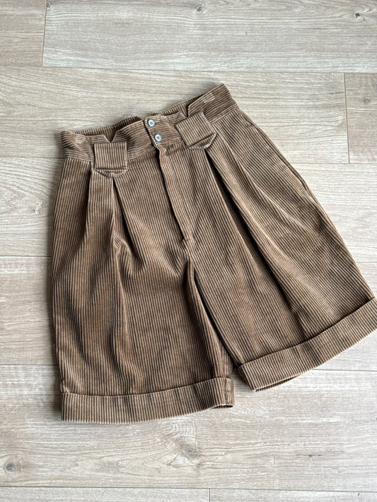 Vintage Jumbo Cord Longline Shorts, XS-S