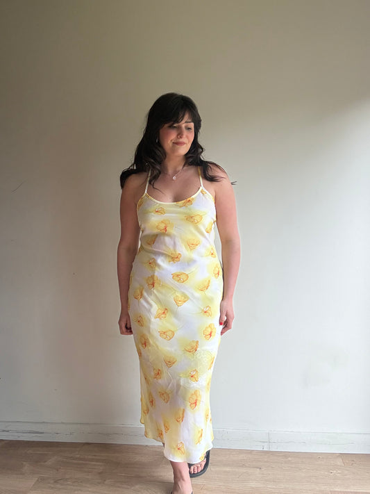 Vintage 90’s Floral Sheer Maxi Dress, 10