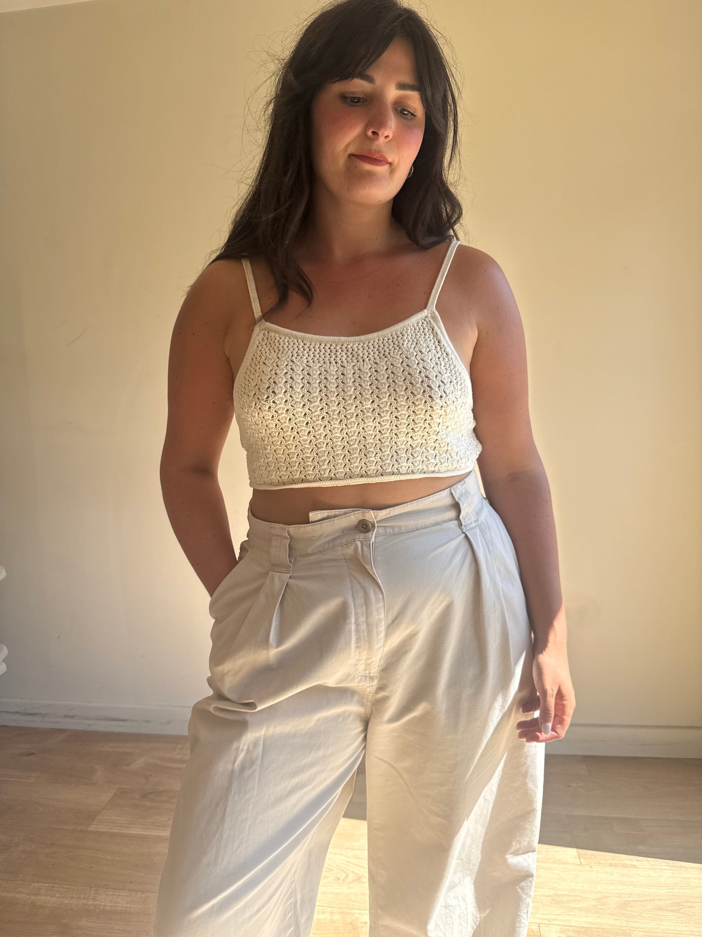 Arket Cotton Knit Bralette Top, L