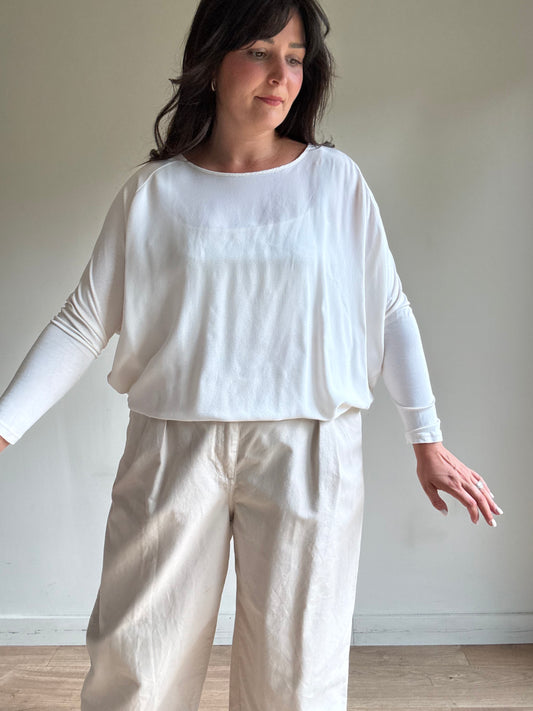 Italian Loose Long Sleeve Top, M/L