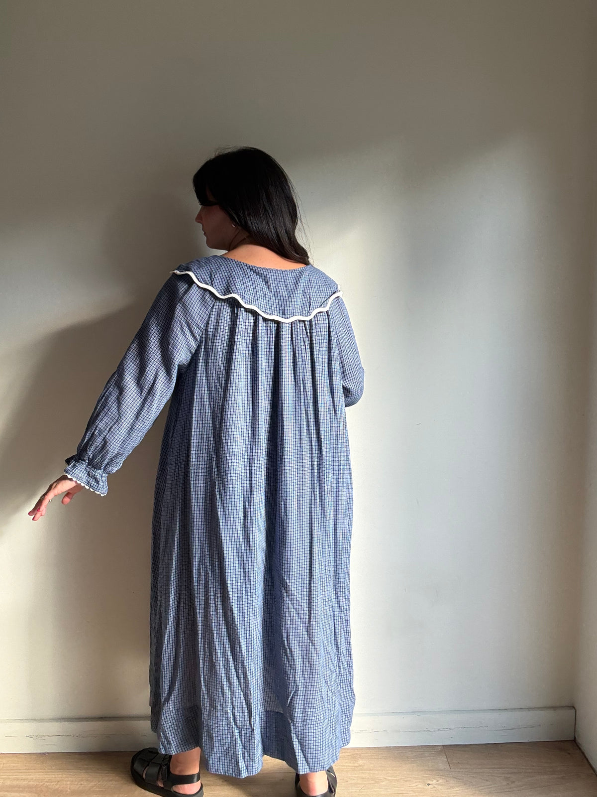 If Only If Check Cotton Dress, Size 1