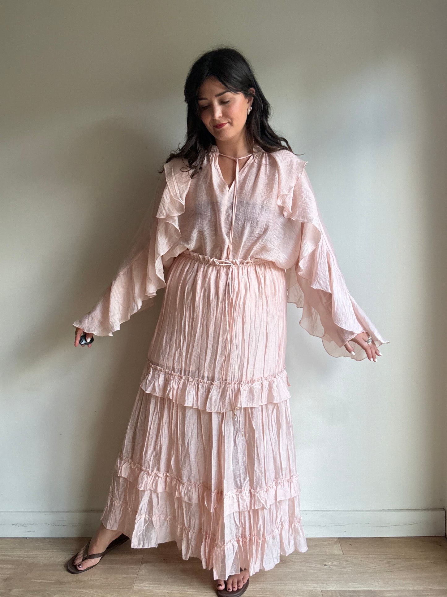 H&M Frill Skirt and Blouse, M-L