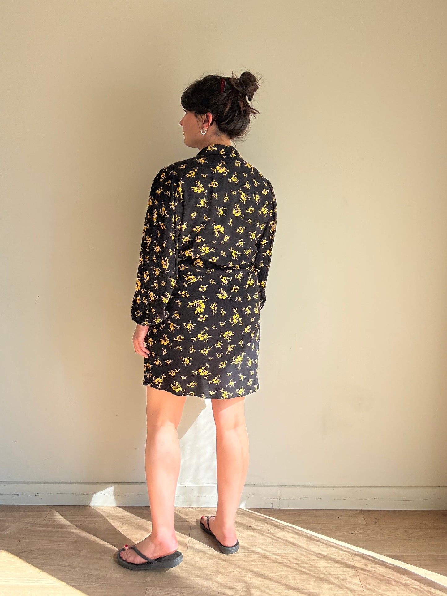 Ganni Floral Viscose Mini Dress, 42