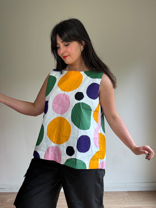 Marimekko Uniqlo Spot Print Cotton Top, XL