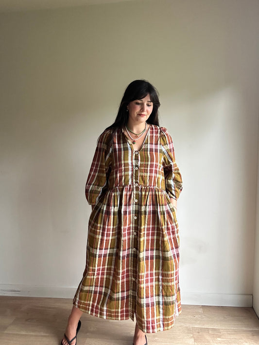 Toast Strata Check Dress, 12