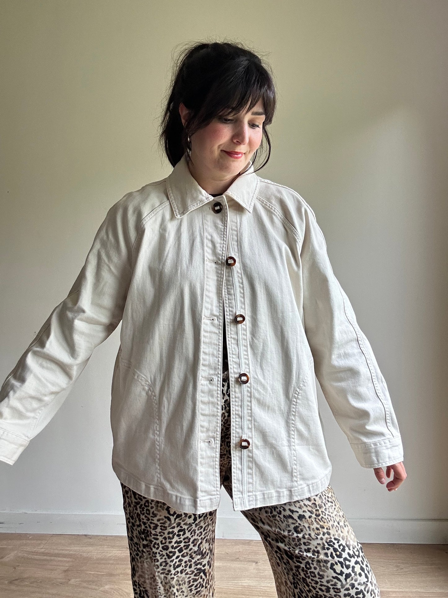 White Stuff Eden Denim Relaxed Jacket, 18R