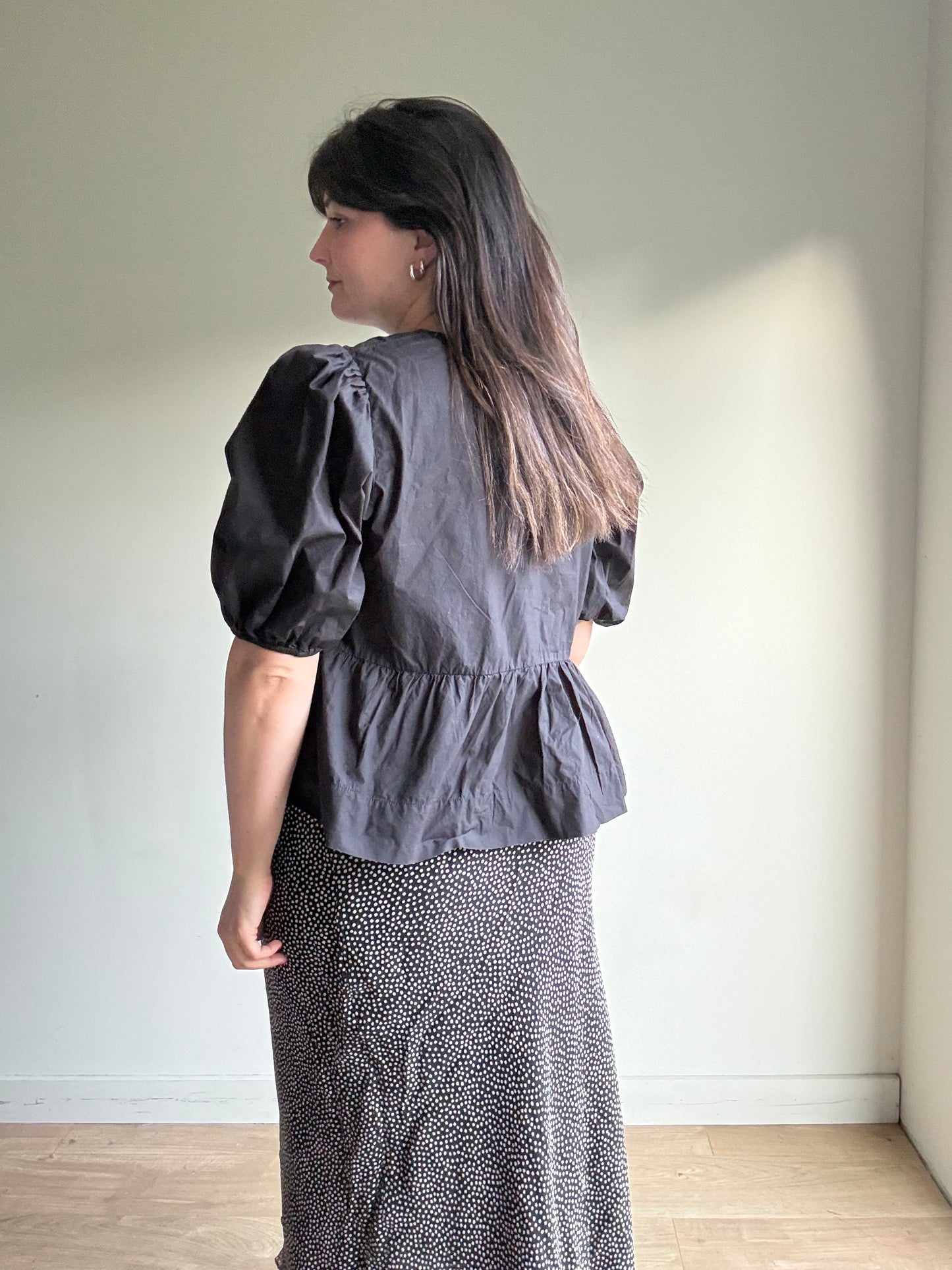 Ganni Tie Front Cotton Blouse, 40