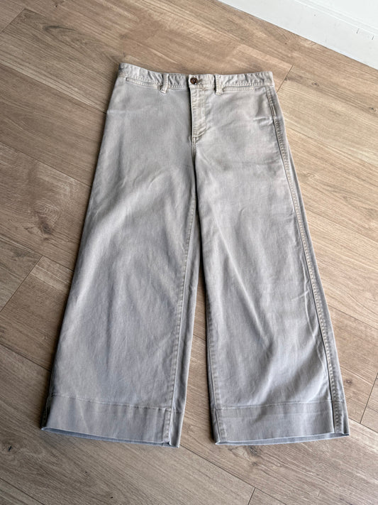 GAP High Rise Wide Leg Crop Jeans, 10