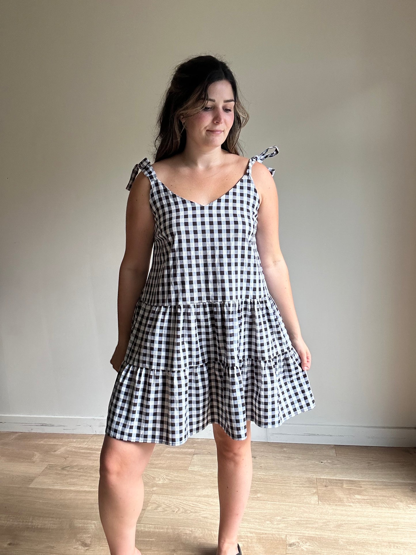 Gingham Tiered Dress, 10